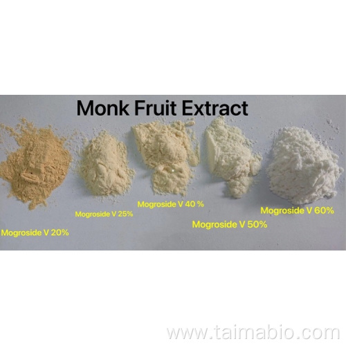 Organic Monk Fruit Sweetener For Food Grade Luo Han Guo Extract Mogroside Luo Han Guo Powder Extract